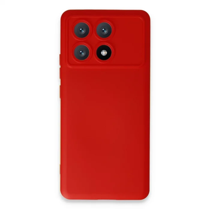 BUĞZ Xiaomi Poco X6 Pro Kılıf Nano İçi Kadife Silikon - Kırmızı