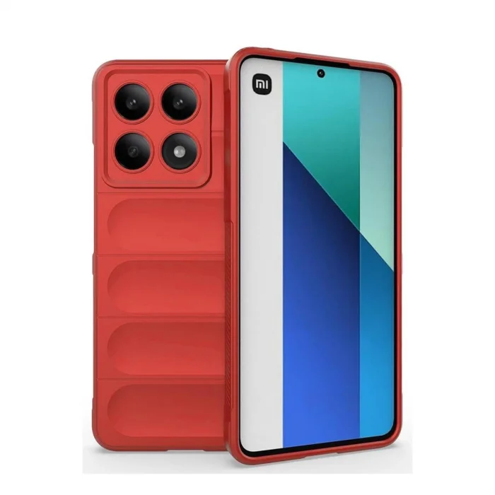 BUĞZ Xiaomi Poco X6 Pro Kılıf Optimum Silikon - Kırmızı