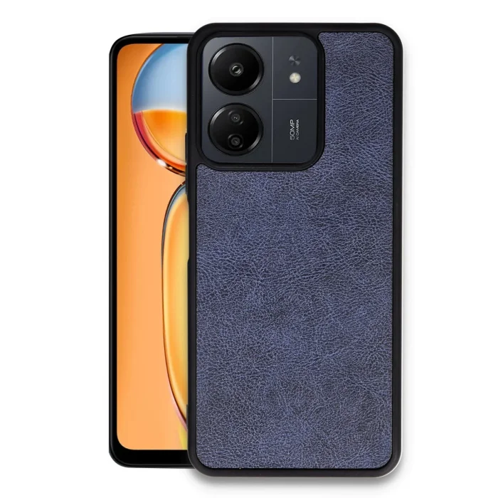 BUĞZ Xiaomi Redmi 13c Kılıf Aras Deri Kapak - Lacivert