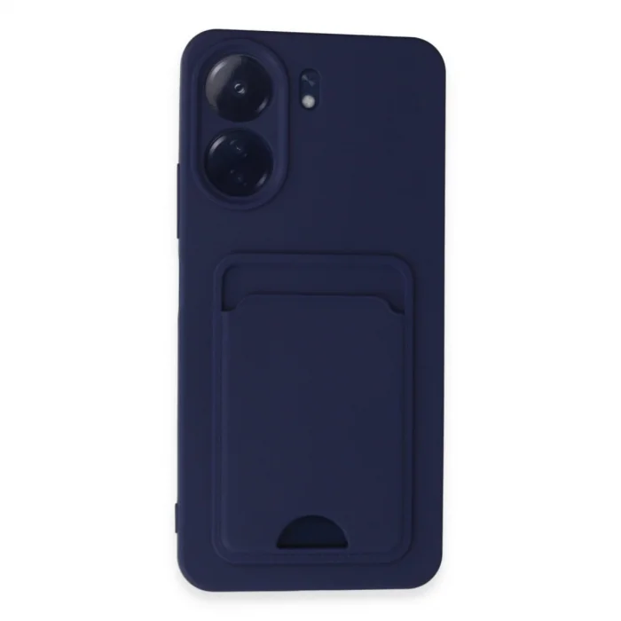 BUĞZ Xiaomi Redmi 13c Kılıf Kelvin Kartvizitli Silikon - Lacivert