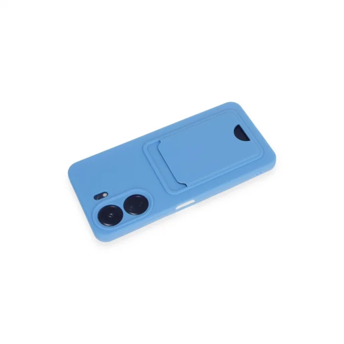 BUĞZ Xiaomi Redmi 13c Kılıf Kelvin Kartvizitli Silikon - Mavi