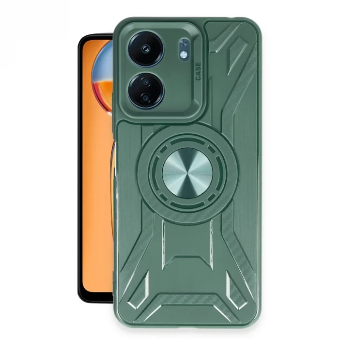 BUĞZ Xiaomi Redmi 13c Kılıf Lincoln Silikon - Koyu Yeşil