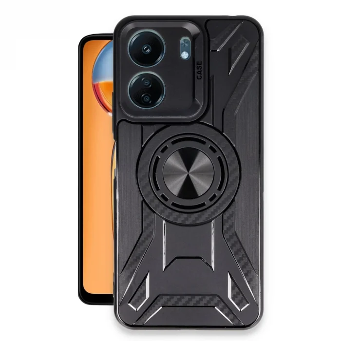 BUĞZ Xiaomi Redmi 13c Kılıf Lincoln Silikon - Siyah