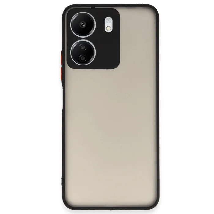 BUĞZ Xiaomi Redmi 13c Kılıf Montreal Silikon Kapak - Siyah