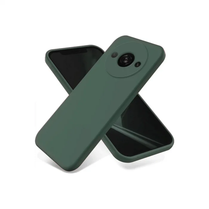 BUĞZ Xiaomi Redmi A3 4g Kılıf First Silikon - Koyu Yeşil