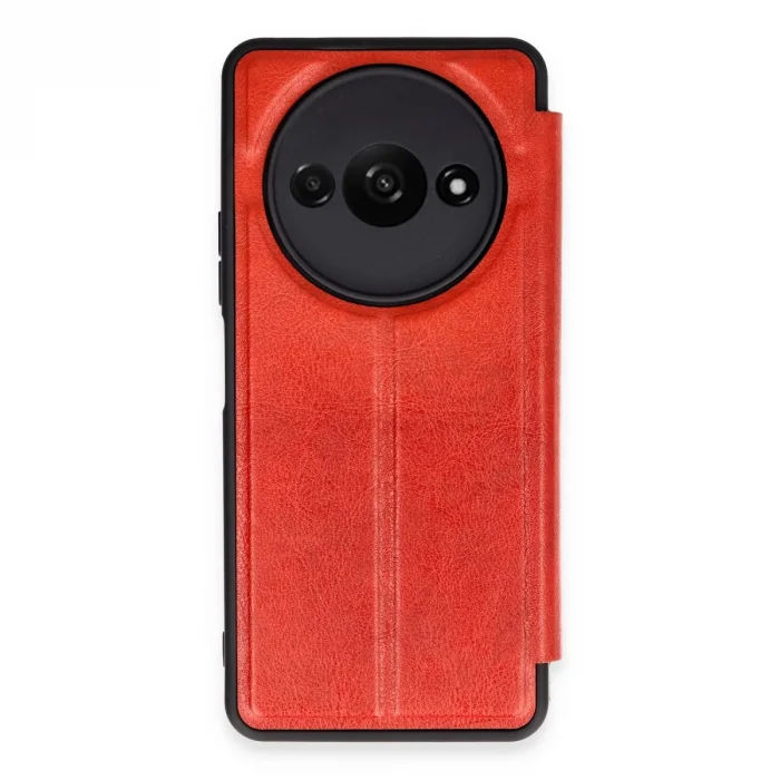 BUĞZ Xiaomi Redmi A3 4g Kılıf Flip Cover - Kırmızı