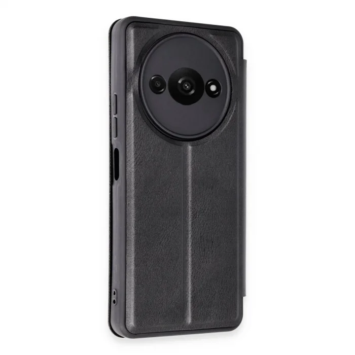 BUĞZ Xiaomi Redmi A3 4g Kılıf Flip Cover - Siyah