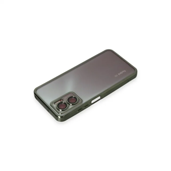 BUĞZ Xiaomi Redmi Note 11e Kılıf Razer Lensli Silikon - Yeşil