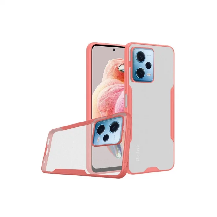BUĞZ Xiaomi Redmi Note 12 5g Kılıf Platin Silikon - Pembe