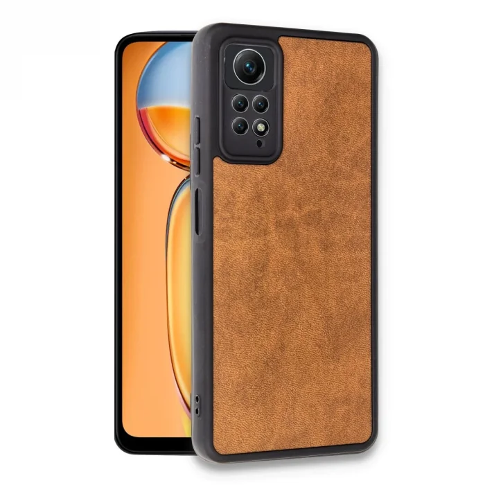 BUĞZ Xiaomi Redmi Note 12 Pro 4g Kılıf Aras Deri Kapak - Taba