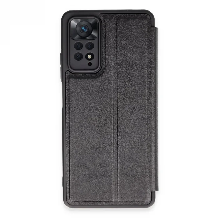 BUĞZ Xiaomi Redmi Note 12 Pro 4g Kılıf Flip Cover - Siyah