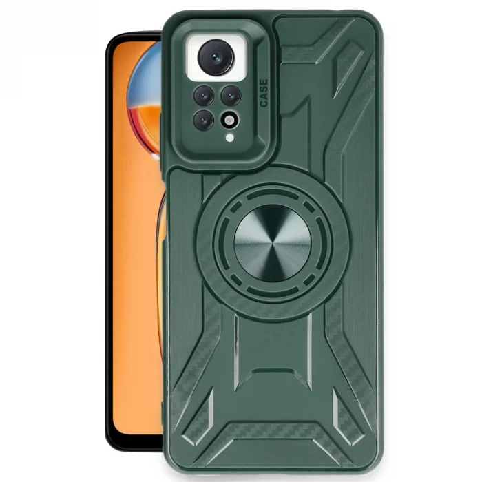 BUĞZ Xiaomi Redmi Note 12 Pro 4g Kılıf Lincoln Silikon - Koyu Yeşil