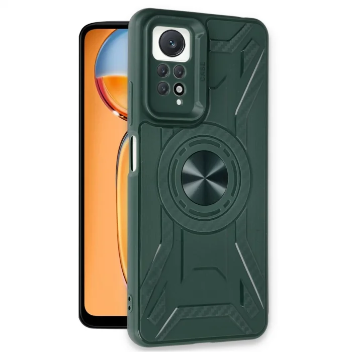 BUĞZ Xiaomi Redmi Note 12 Pro 4g Kılıf Lincoln Silikon - Koyu Yeşil