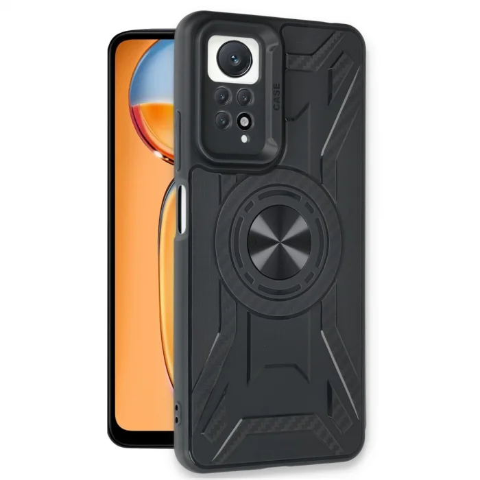 BUĞZ Xiaomi Redmi Note 12 Pro 4g Kılıf Lincoln Silikon - Siyah