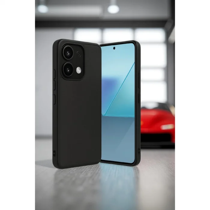 BUĞZ Xiaomi Redmi Note 13 4g Kılıf Aras Deri Kapak - Siyah