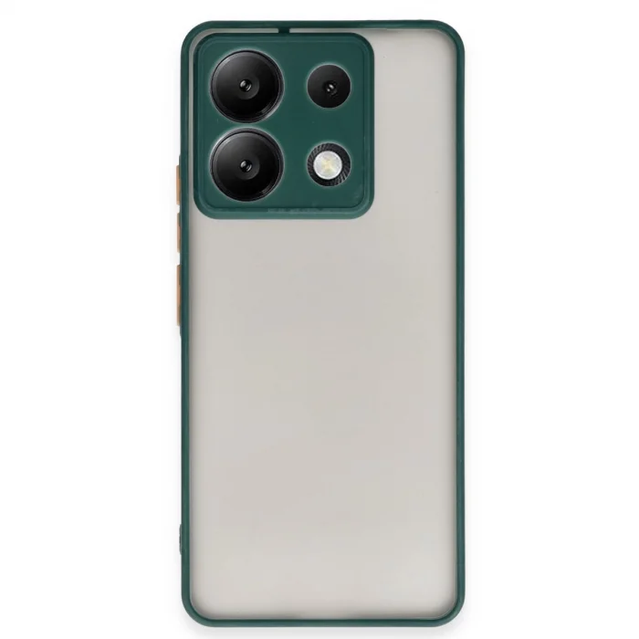 BUĞZ Xiaomi Redmi Note 13 5g Kılıf Montreal Silikon Kapak - Yeşil