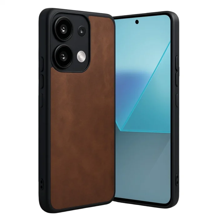 BUĞZ Xiaomi Redmi Note 13 Pro 4g Kılıf Aras Deri Kapak - Taba