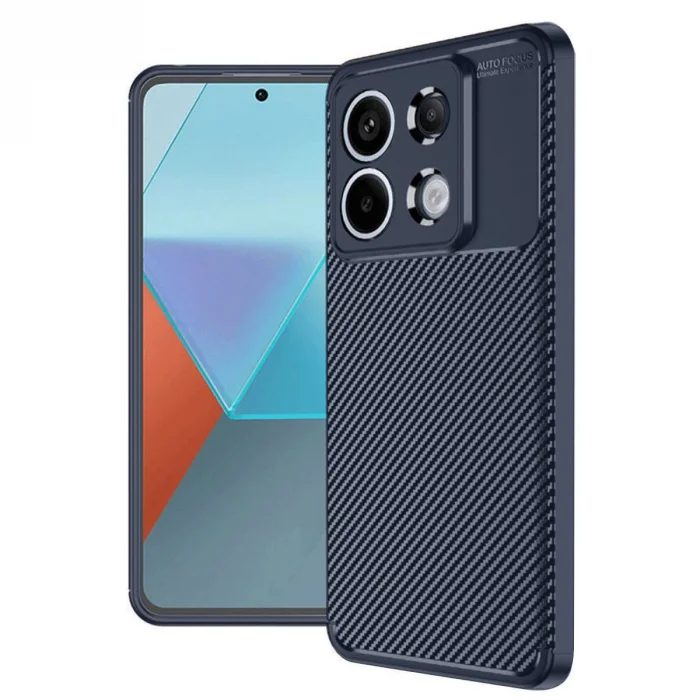 BUĞZ Xiaomi Redmi Note 13 Pro 4g Kılıf Auto Focus Karbon Kapak - Lacivert