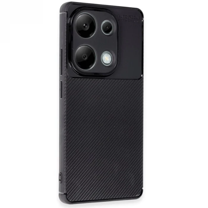 BUĞZ Xiaomi Redmi Note 13 Pro 4g Kılıf Auto Focus Karbon Kapak - Siyah