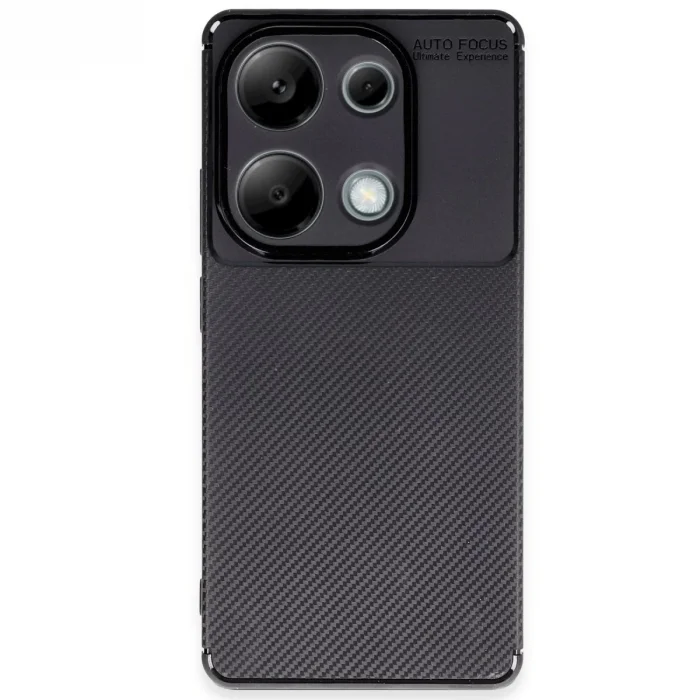 BUĞZ Xiaomi Redmi Note 13 Pro 4g Kılıf Auto Focus Karbon Kapak - Siyah