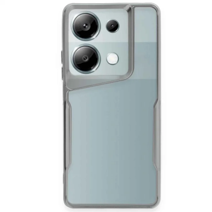 BUĞZ Xiaomi Redmi Note 13 Pro 4g Kılıf Boyi Silikon Kapak - Gümüş