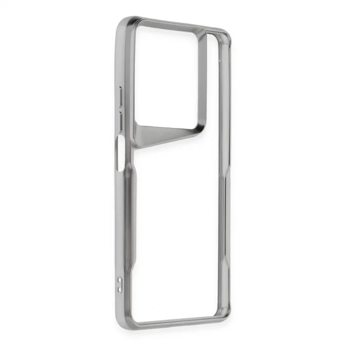 BUĞZ Xiaomi Redmi Note 13 Pro 4g Kılıf Boyi Silikon Kapak - Gümüş