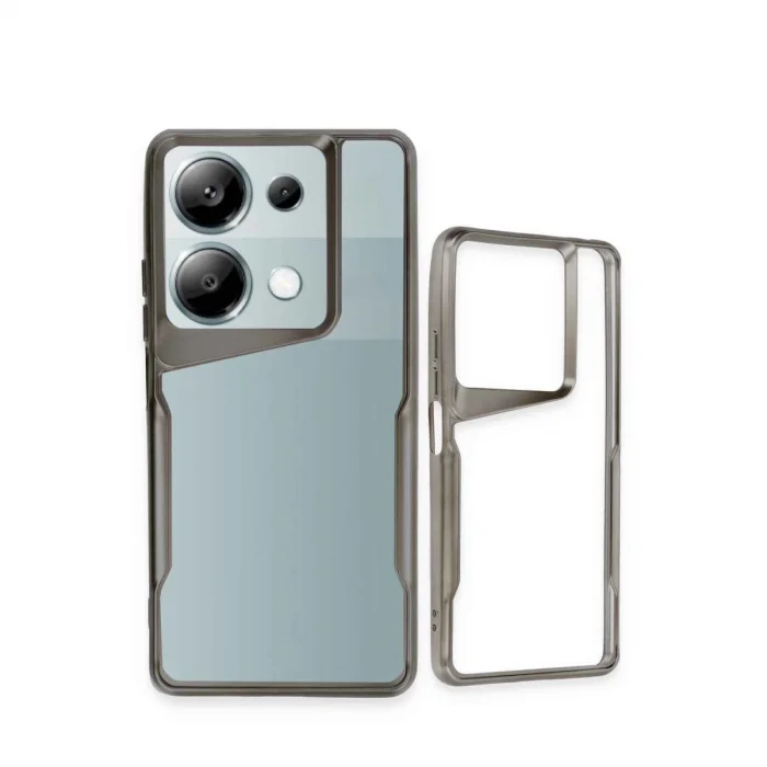 BUĞZ Xiaomi Redmi Note 13 Pro 4g Kılıf Boyi Silikon Kapak - Titan Gri