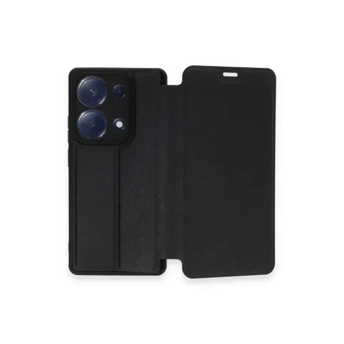 BUĞZ Xiaomi Redmi Note 13 Pro 4g Kılıf Flip Cover - Siyah