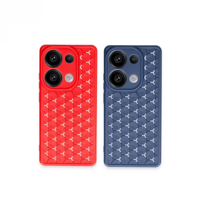 BUĞZ Xiaomi Redmi Note 13 Pro 5g Kılıf Petek Silikon Kapak - Lacivert