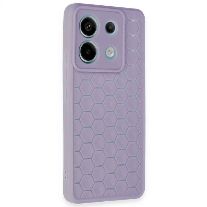 BUĞZ Xiaomi Redmi Note 13 Pro 5g Kılıf Petek Silikon Kapak - Lila
