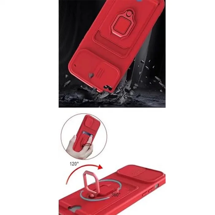 BUĞZ Xiaomi Redmi Note 13 Pro 5g Kılıf Zuma Kartvizitli Yüzüklü Silikon - Lacivert