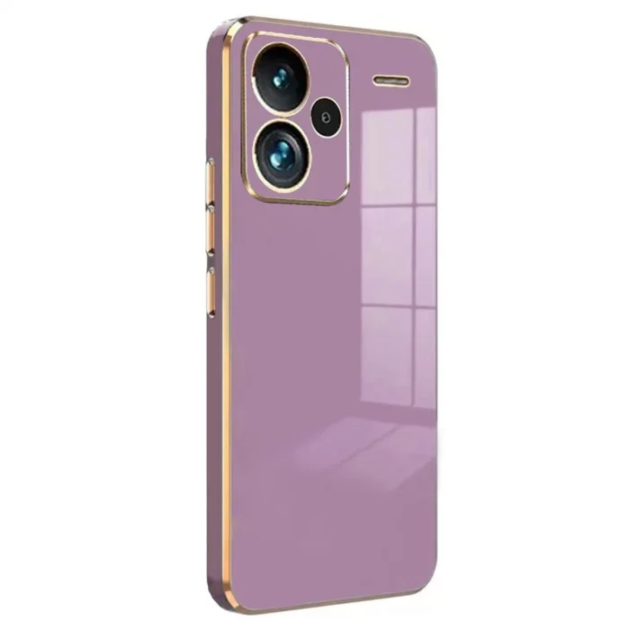 BUĞZ Xiaomi Redmi Note 13 Pro Plus Kılıf Volet Silikon - Mor