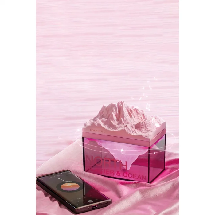 BUĞZ Z4 Kuzey Okyanus Temalı Gece Lambası Özellikli Bt Kablosuz Hoparlör - Pembe