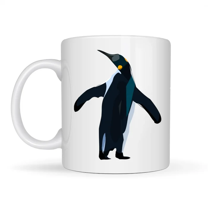 BUĞZ Nihilist Penguen Tasarımlı Porselen Kupa MODEL 159 – Sürüden Ayrılanlara Özel Minimalist Kahve Kupası – Özgün Tasarım Hediyelik Kupa