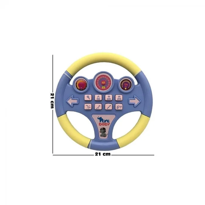  Nini Baby Direksiyon Eğitici Sesli Müzikli 21*21 Cm 8 Tuşlu Oyuncak Direksiyon