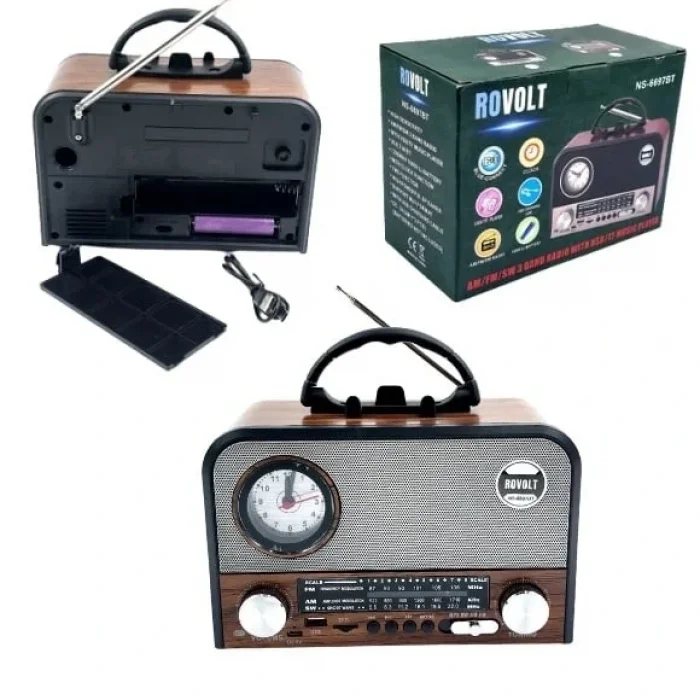 BUĞZ Nns Ns-6697bt Taşınabilir Bluetooth Nostaljik Radyo Bx40