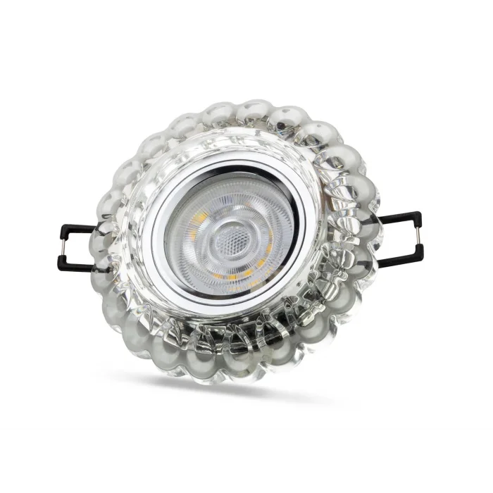  NOAS YL65 1667 Geras Led Çerçeveli 4000K Kristal Cam Spot Kasa - Priz ve Anahtar İçin Uyumlu Çerçeve