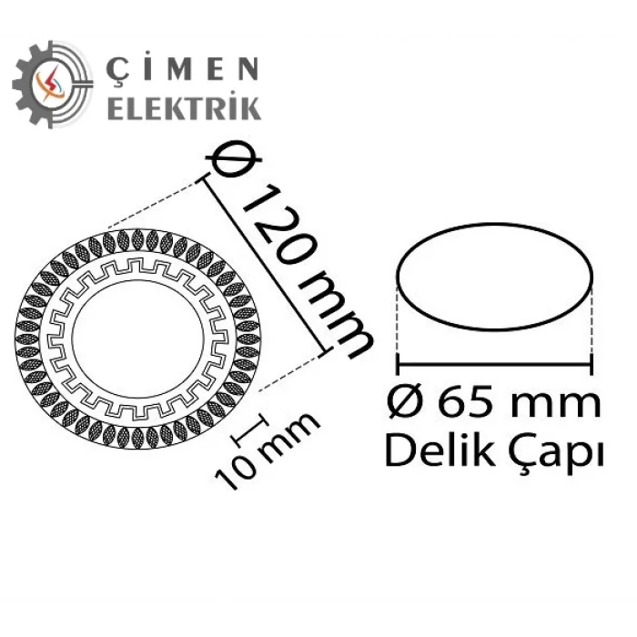 BUĞZ NOAS YL65 1757 FLORA Led Çerçeveli 4000K + Mavi Yuvarlak Kristal Cam Spot Kasa - Priz ve Anahtar İçin Uyumlu Çerçeve