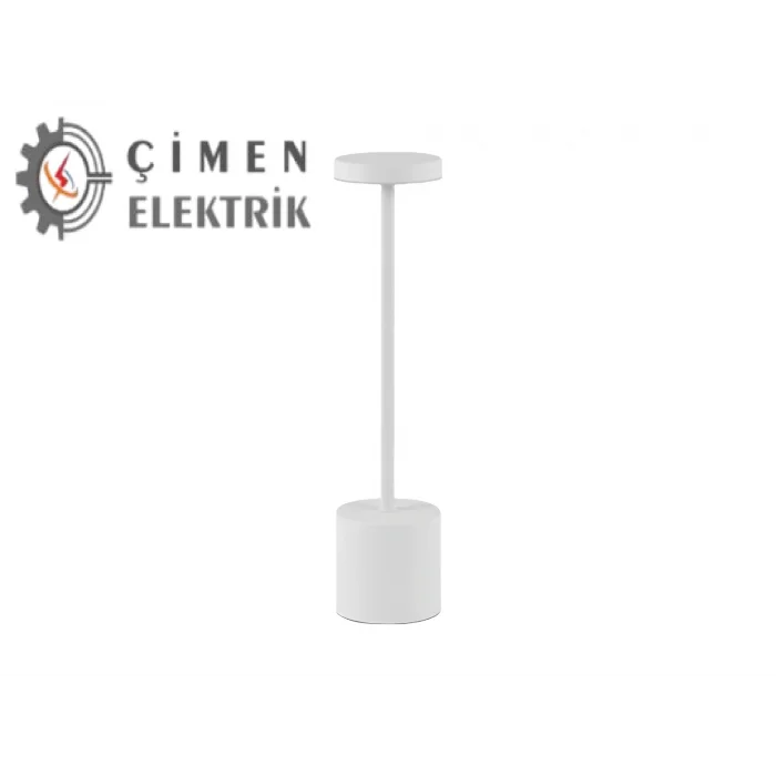  NOAS YL86 1238 Midilli Şarjlı Beyaz Masa Lambası 3 Renk