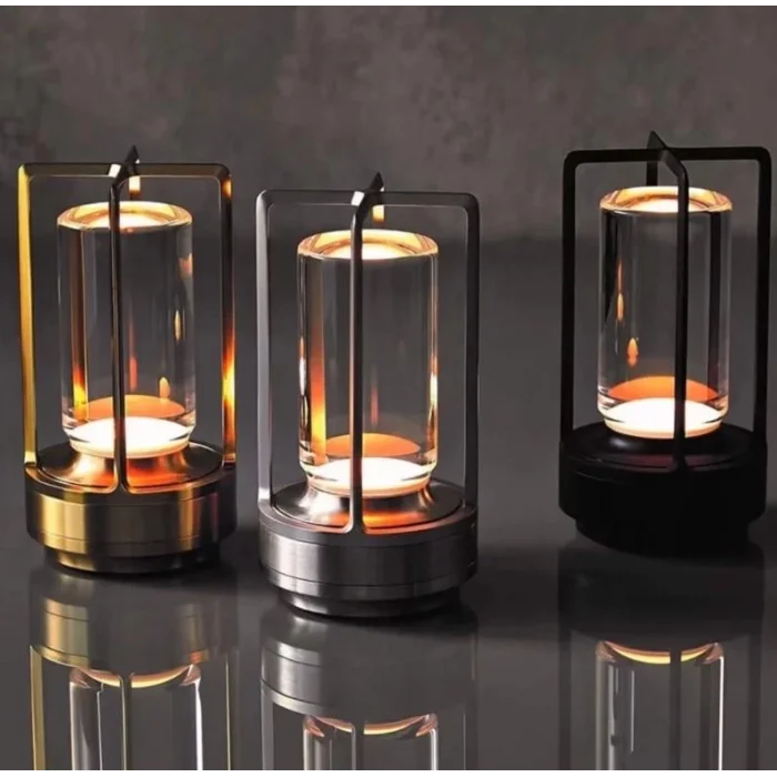 NOAS YL86 1244 Halki Siyah Şarjlı Masa Lambası 3 Renk