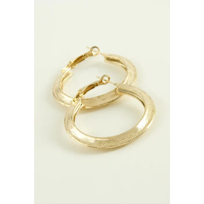 BUĞZ Noktalı Halka Küpe 4 cm