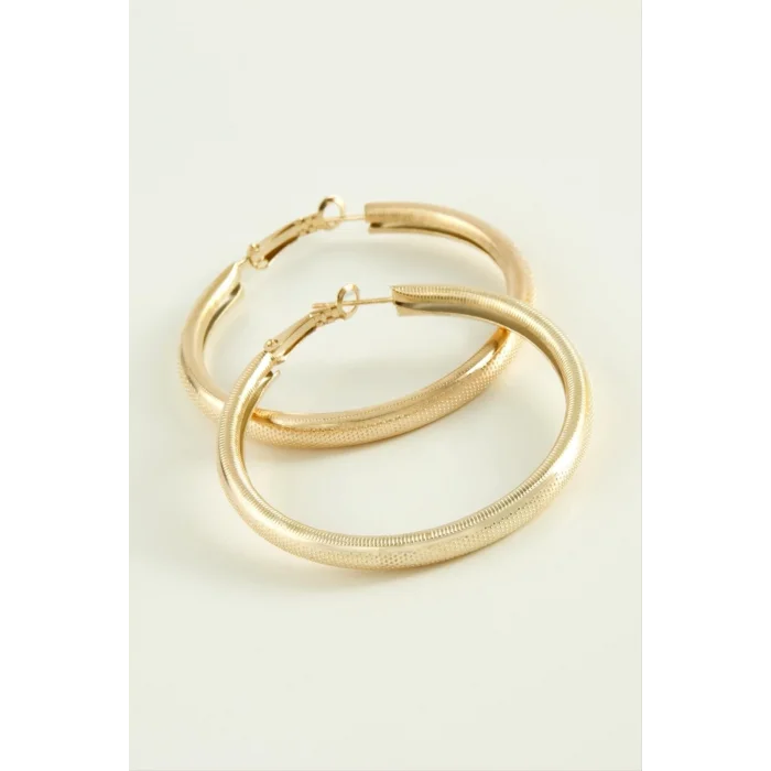 BUĞZ Noktalı Halka Küpe 4,5 cm