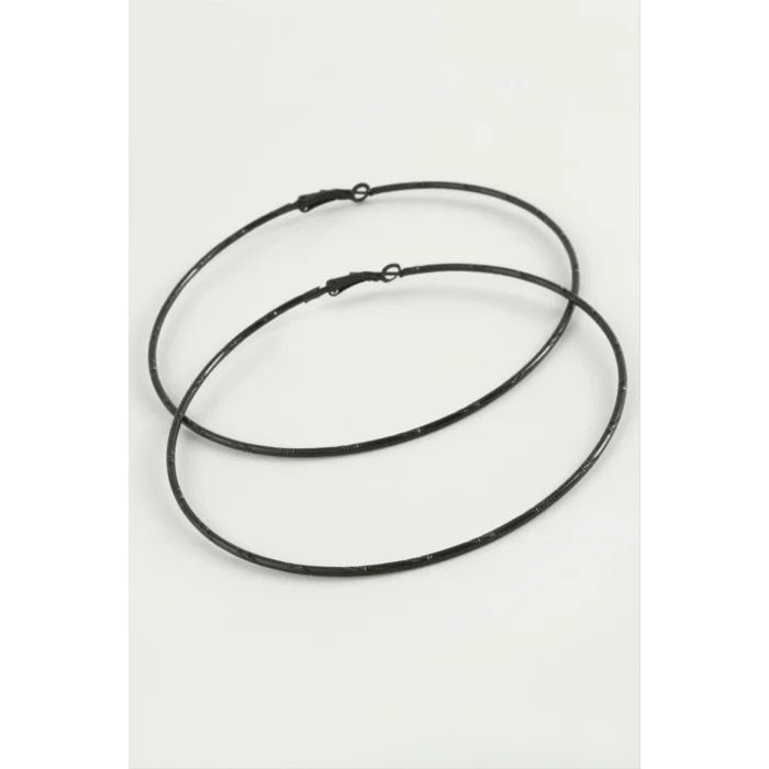 BUĞZ Noktalı Metal Halka Küpe 8-9-10 cm