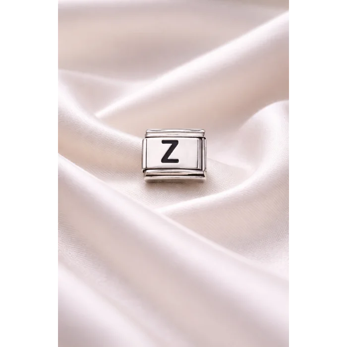 BUĞZ Nomination Bileklik Uyumlu Z Harfi Charm – Paslanmaz Çelik Harf Modül – Kişiye Özel Bileklik Aksesuarı