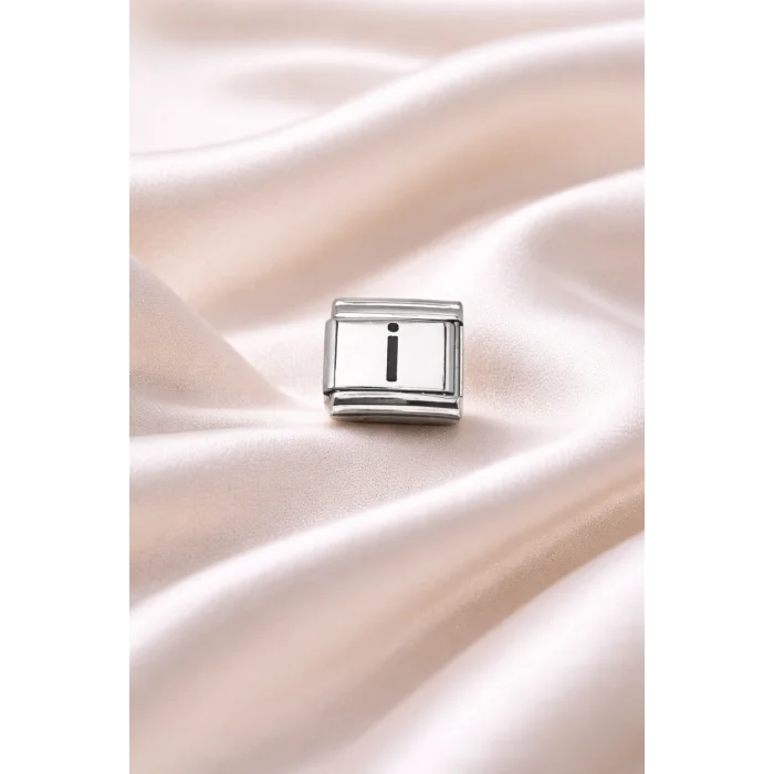 BUĞZ Nomination Uyumlu İ Harf Charm | Çelik Bileklik Aksesuarı | Kişiye Özel Harf Modülü | Minimal & Şık