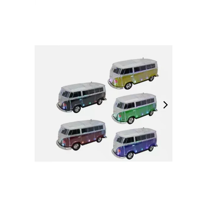 BUĞZ Nostaljik minibüs tasarımlı siyah bluetooth hoparlör FM radyo SD kart USB destekli