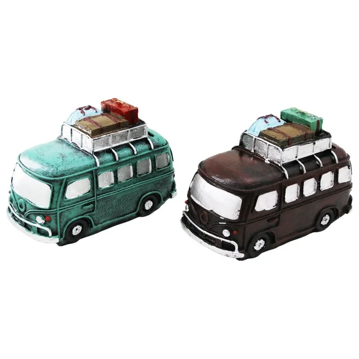 BUĞZ Nostaljik Otobüs Tasarımlı Biblo Kumbara - Dekoratif Model - Reçine