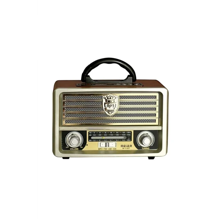 BUĞZ Nostaljik radyo beyaz renk 2 yıl garantili Bluetooth özelliği olmayan masaüstü model
