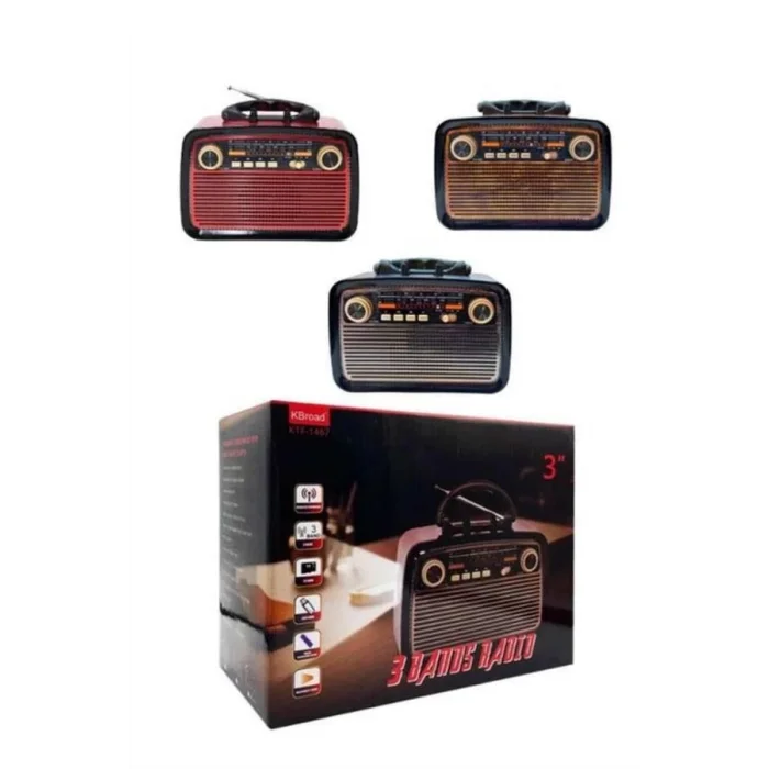  Nostaljik Radyo Bluetooth Bağlantılı Müzik Kutusu Ahşap