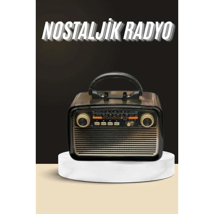BUĞZ Nostaljik Radyo Bluetooth Bağlantılı Müzik Kutusu Ahşap - BUĞZ